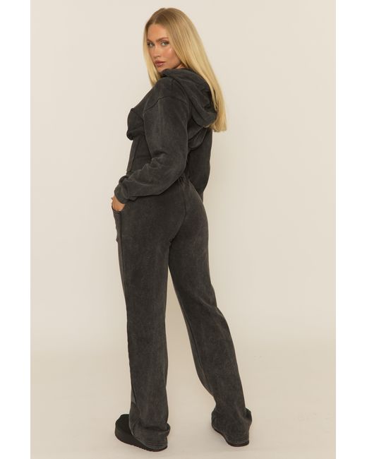 Rebellious Fashion Multicolor Washed Cinched Waist Hoody And Joggers Loungewear Co-Ord Set