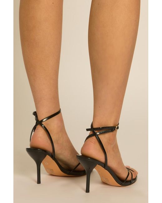 Rebellious Fashion Natural Strappy Ankle Tie Stiletto Heels