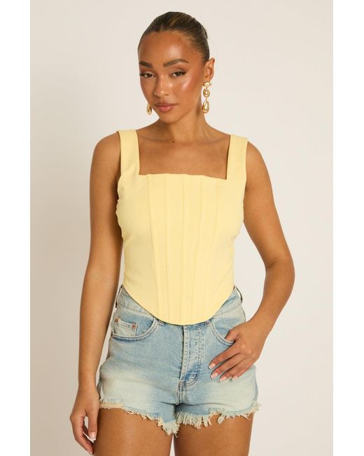 Rebellious Fashion Green Boned Lace Back Corset Top