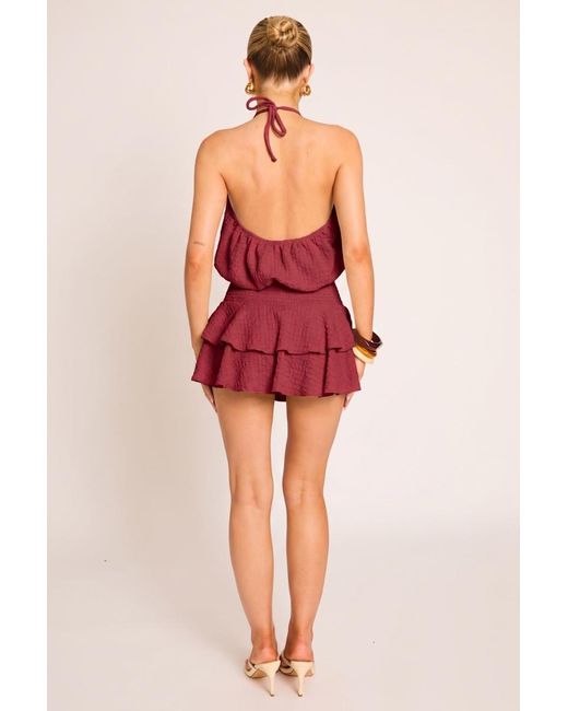 Rebellious Fashion Textured Flippy Playsuit
