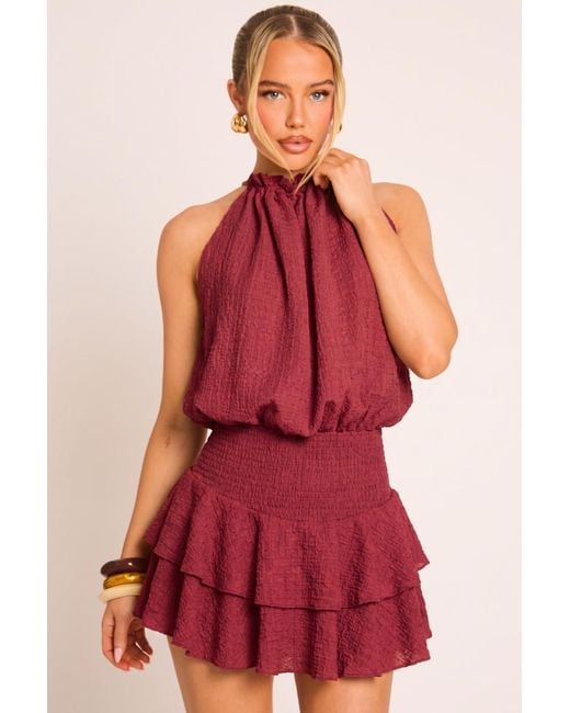 Rebellious Fashion Textured Flippy Playsuit