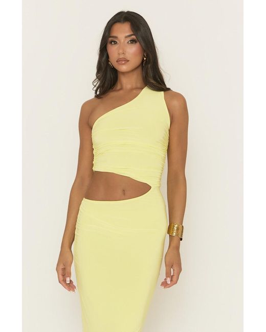 Rebellious Fashion Multicolor Cut Out Side Asymmetric Maxi Dress