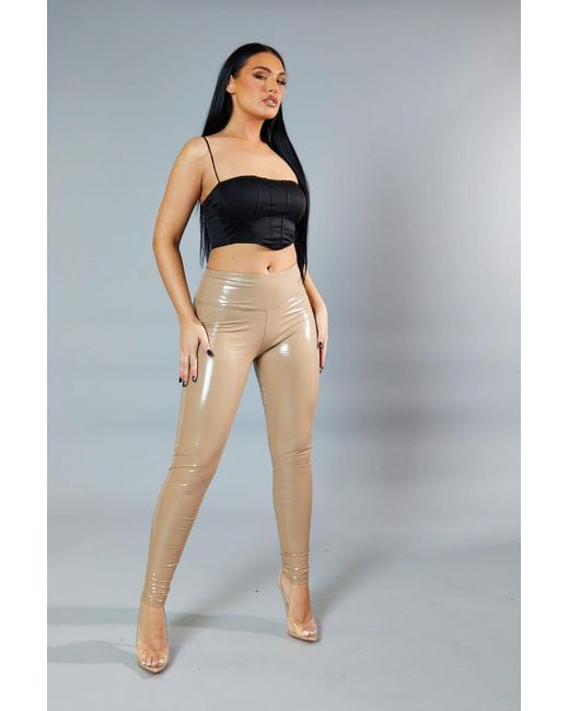 PU Snake Seamed Leggings