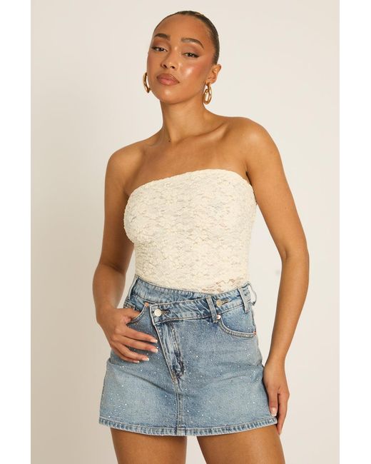 Rebellious Fashion Blue Lace Bodysuit