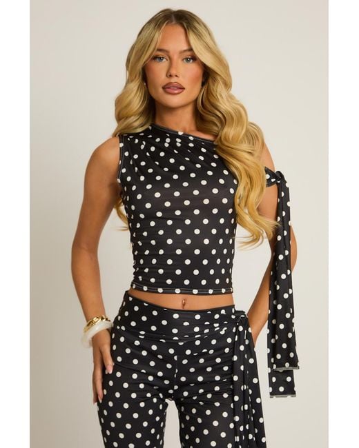 Rebellious Fashion Multicolor Tie Shoulder Top And Capri Pants Co-Ord Set