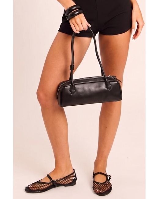 Rebellious Fashion Black Rectangular Shoulder Bag