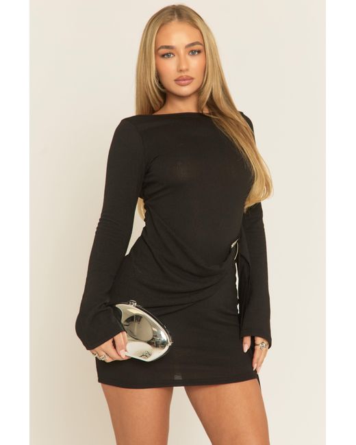 Rebellious Fashion Black Mirrored Clutch Bag