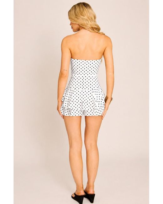 Rebellious Fashion Multicolor Bandeau Flippy Playsuit
