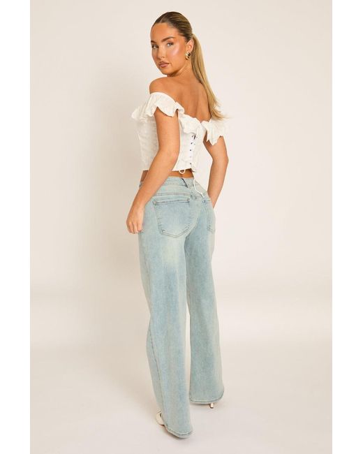 Rebellious Fashion Natural Light Washed Stretch Denim Low Rise Jeans