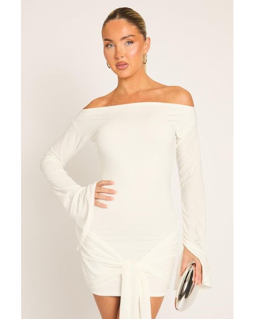long flared sleeve drape detail mini bodycon dress Rebellious Fashion Sleeves in Natural DVIDS - Images - Location:Texas RL:2426tues