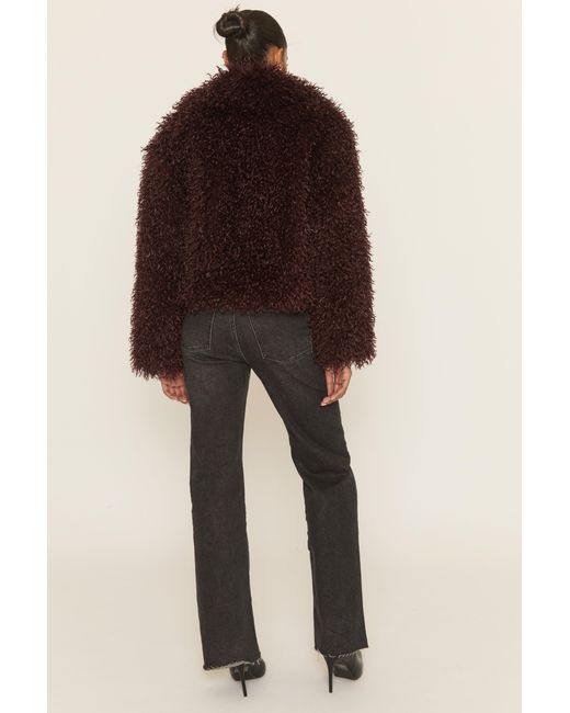 Rebellious Fashion Multicolor Shaggy Faux Fur Coat