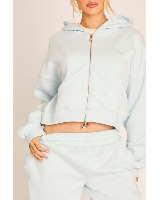 Rebellious Fashion Natural Light Rebellious Logo Zip-Up Hoodie