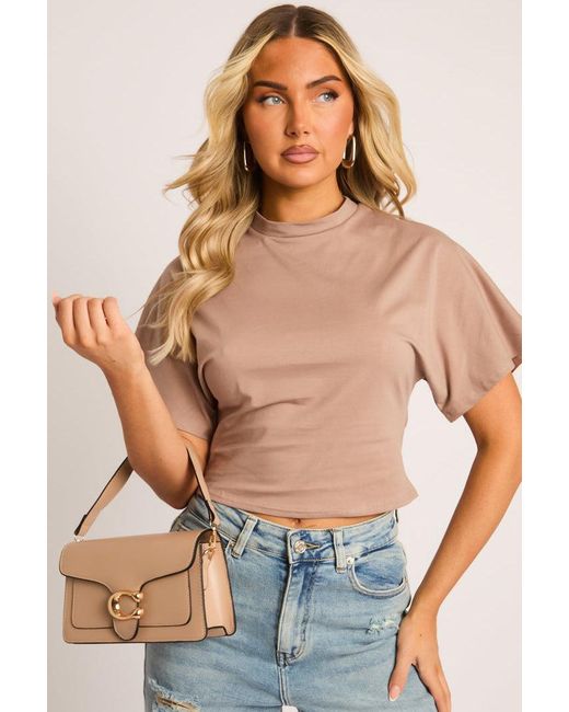 Rebellious Fashion Natural Faux Leather Shoulder Strap Bag