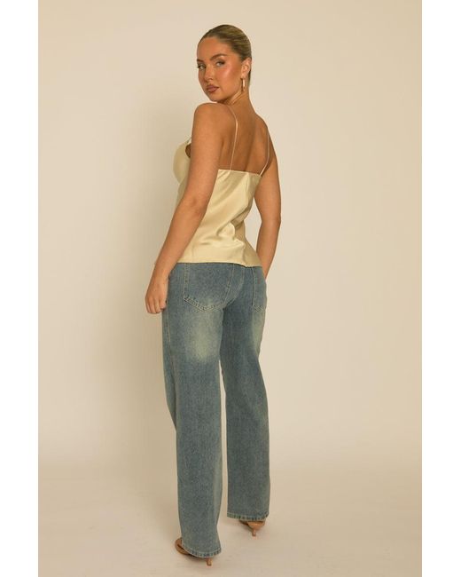 Rebellious Fashion Multicolor Satin Sweetheart Neck Cami Top