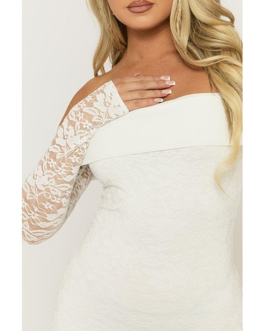 Rebellious Fashion Orange Lace Bardot Playsuit