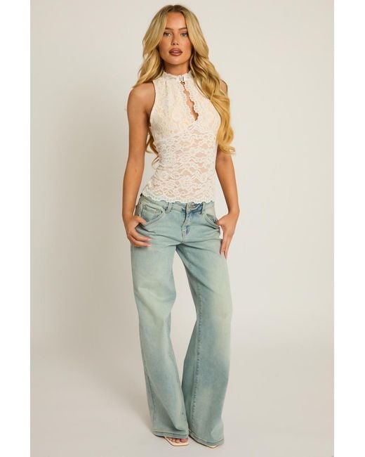 Rebellious Fashion White Lace Cut Out Top