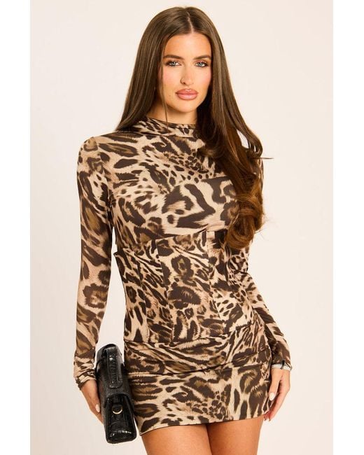 Rebellious Fashion Brown 2-In-1 Corset Mini Dress
