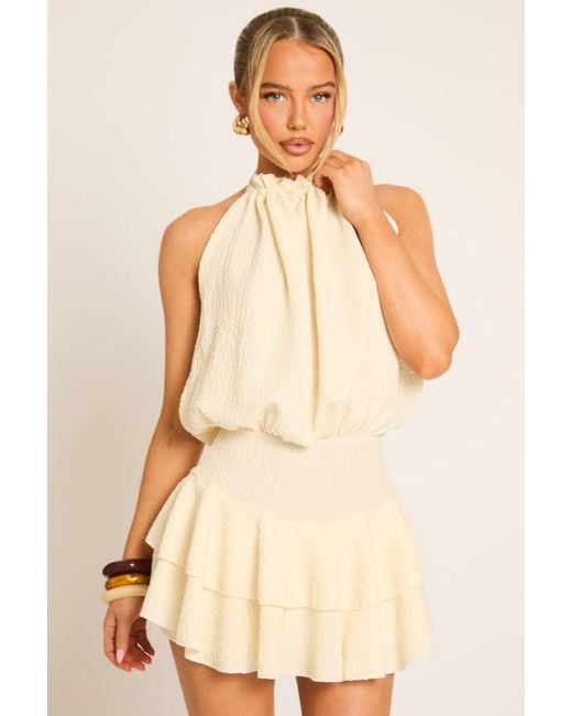 Rebellious Fashion Natural Textured Flippy Playsuit