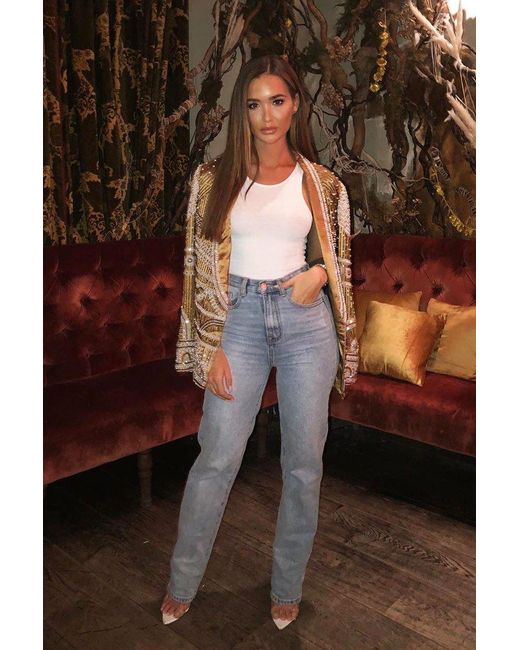 Rebellious Fashion Gray Denim Extra Long Straight Leg Jeans