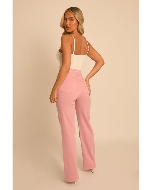 Rebellious Fashion Pink Gathered Bodysuit