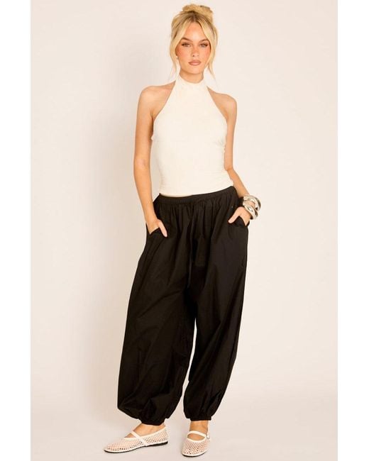 Rebellious Fashion Black Balloon Trouser