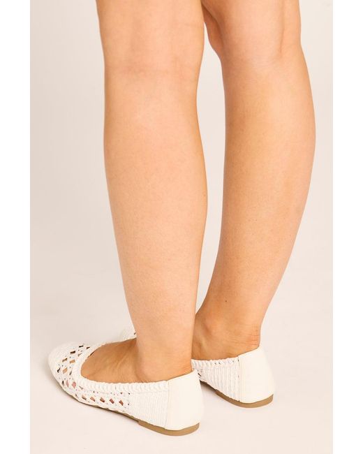 Rebellious Fashion Pink Woven Raffia Ballet Flats