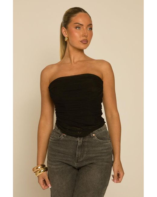 Rebellious Fashion Natural Mesh Boned Corset Top