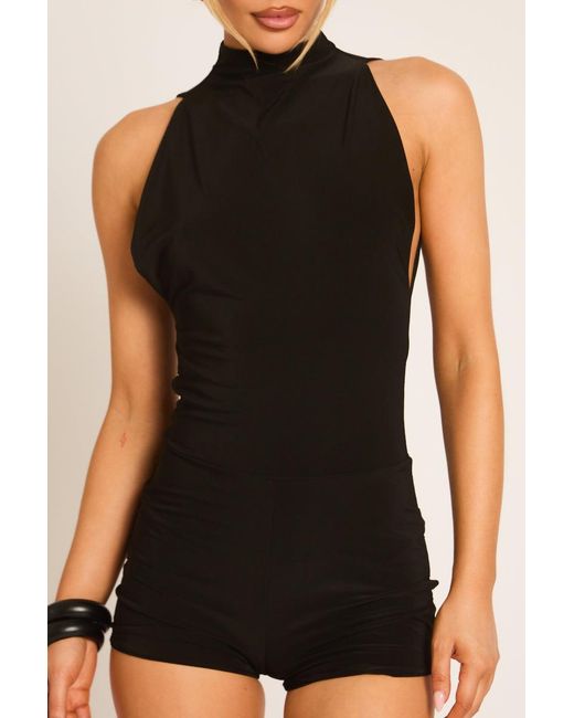Rebellious Fashion Black Fitted Playsuit