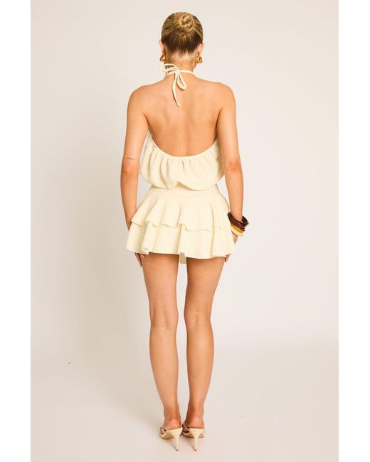 Rebellious Fashion Natural Textured Flippy Playsuit