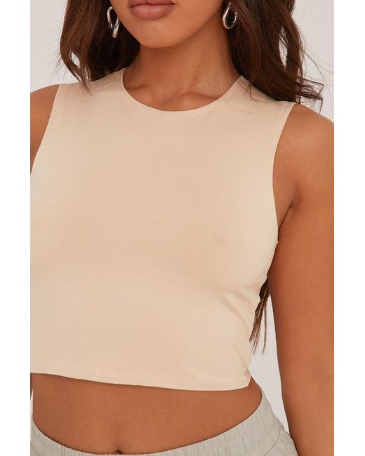 Rebellious Fashion Multicolor Round Neck Cropped Top