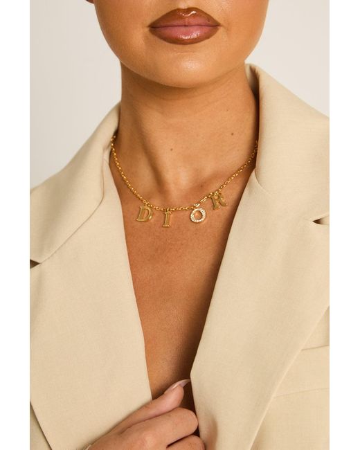 Rebellious Fashion Natural Diamante Detail Charm Necklace