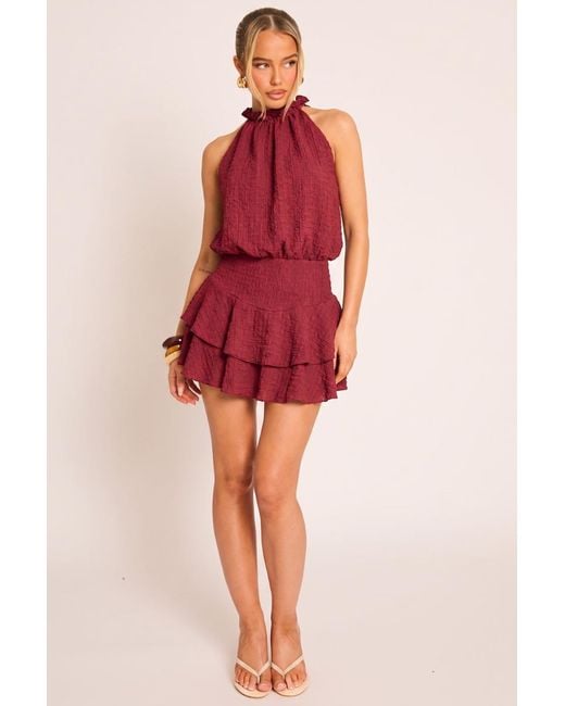 Rebellious Fashion Textured Flippy Playsuit