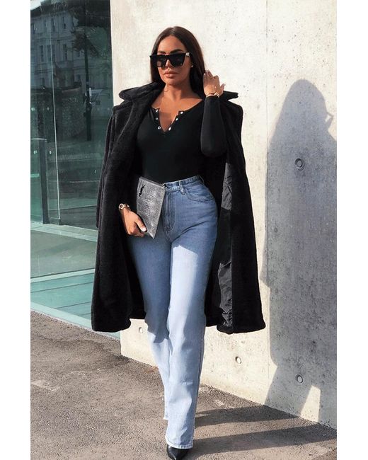 Rebellious Fashion Gray Denim Extra Long Straight Leg Jeans