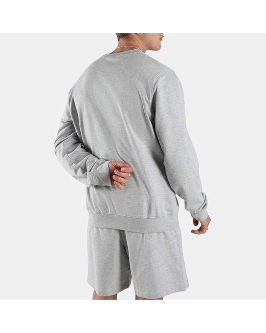 Reebok Gray Id Small Logo Crew Sweatshirt for men