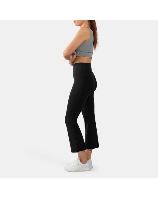 Reebok Black Lux High-Rise Mini-Flare Pants
