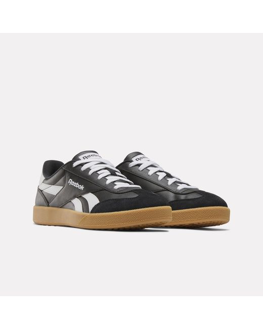 Reebok Adult Smash Edge Suede Sneaker Black/white/gum
