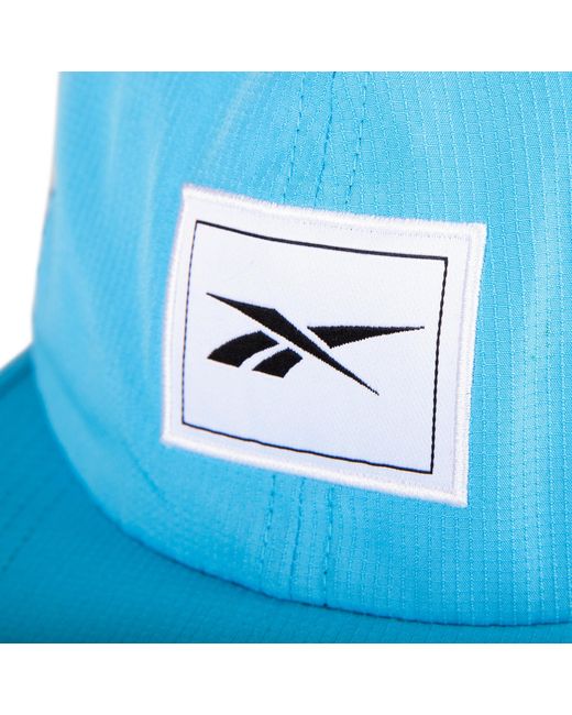 Reebok Blue Vented Flat Brim Running Cap