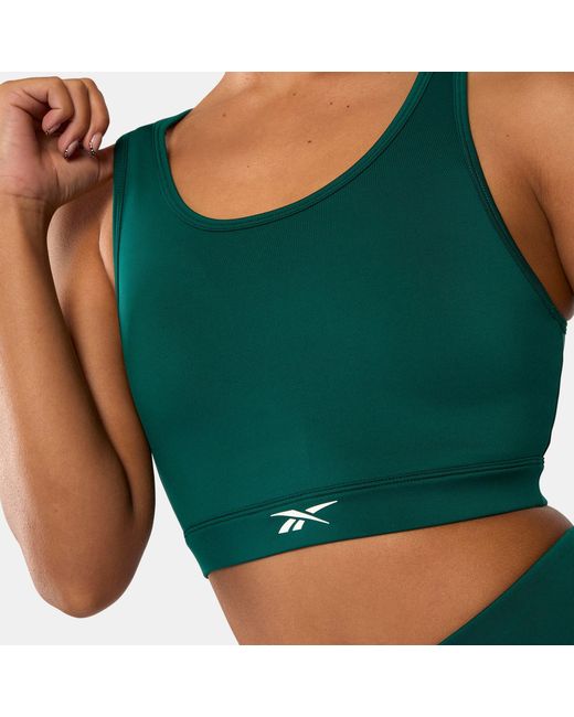 Reebok Green Tulip Core High Impact Sports Bra Top