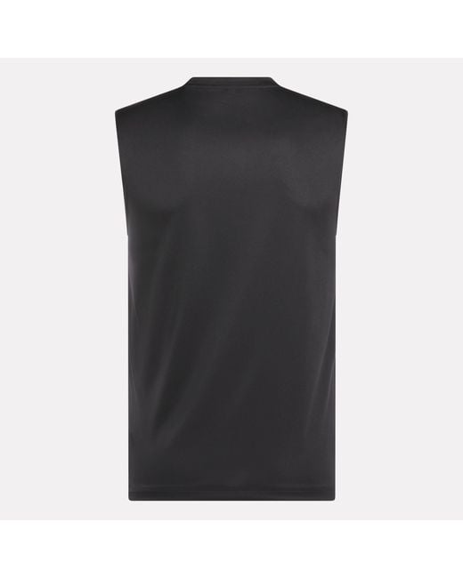 Reebok Black Id Train Sleeveless Tech T-Shirt