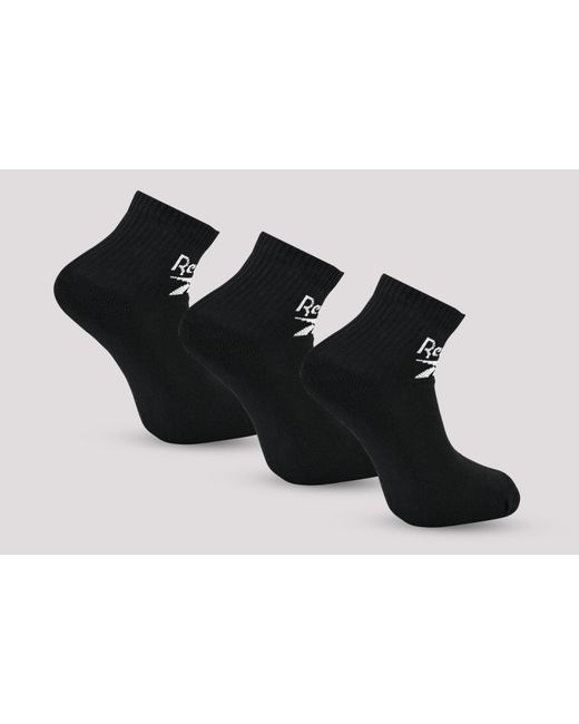 Reebok Black Classic Core Ankle Socks (3 Pair Pack)