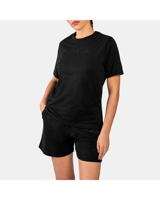 Reebok Black Studded Logo T-Shirt
