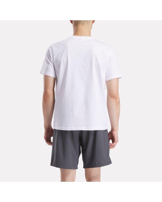 Reebok White Id Small Logo T-Shirt