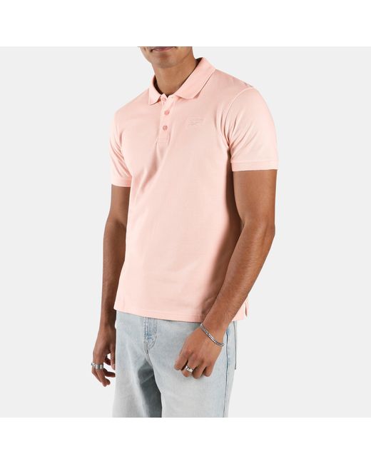 Reebok Pink Blaze Embroidered Short-Sleeve Polo Shirt for men