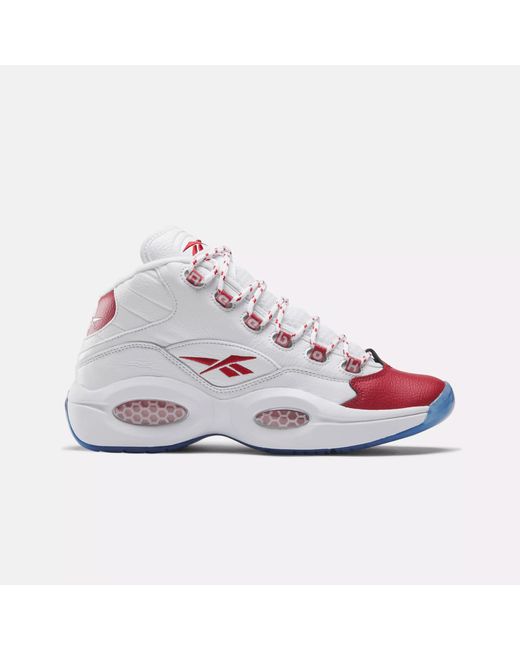 Reebok White Question Mid Basketball Shoes