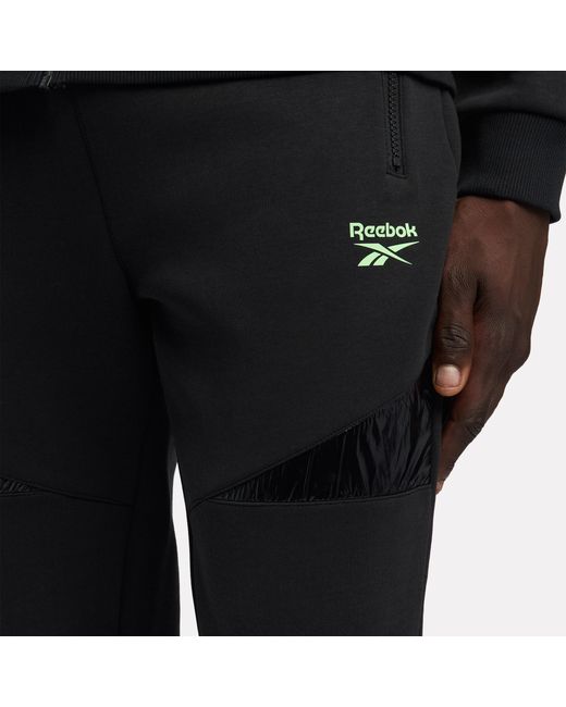 Reebok Black Sport Street Piping Pants for men