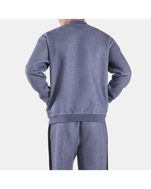 Reebok Blue Dreamblend Spacer Bomber Jacket for men
