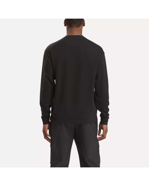 Reebok Black Active Collective Long Sleeve T-Shirt for men