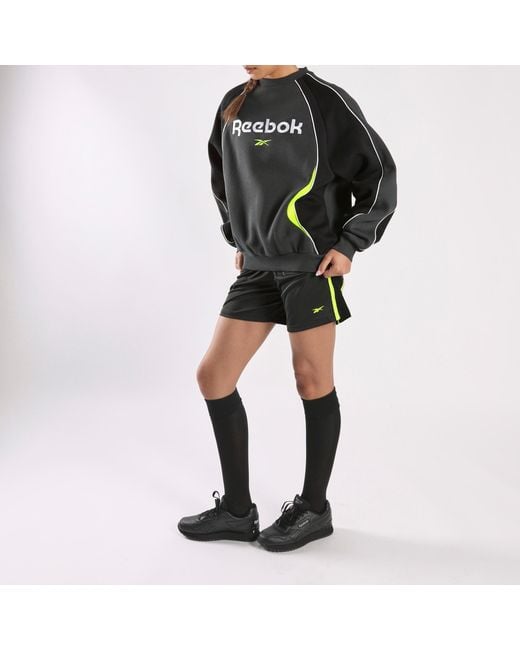 Reebok Black Sidewinder Football Crewneck Sweatshirt