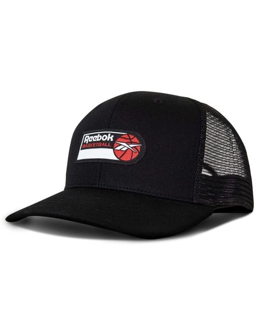 Reebok Black Basketball Trucker Cap