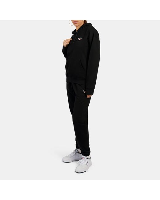 Reebok Black Id Small Logo French Terry Hoodie